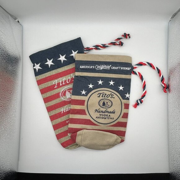 Tito's Handmade Vodka Burlap Bags - Set of Two - Picture 1 of 9